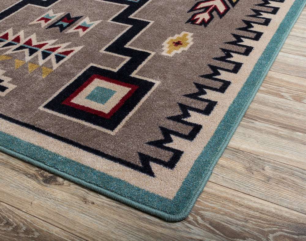Old Timer Rug – Suede Turquoise – alternate view