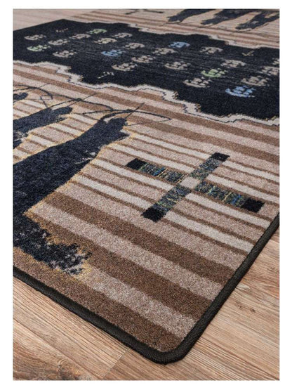 Defend Our Land Rug – Brown – alternate view