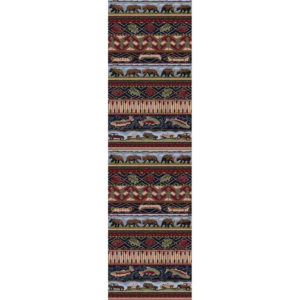 American Wildlife Rug – Multi – close up