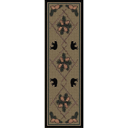 Bears & Pinecones Rug – pattern detail