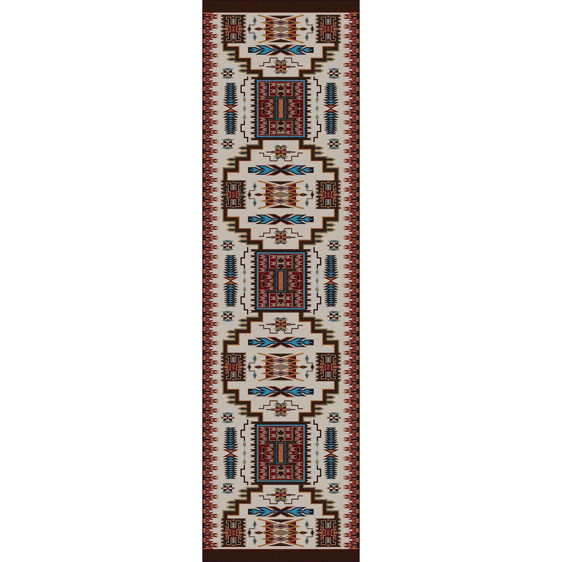 Chasing The Storm - Rust-CabinRugs Southwestern Rugs Wildlife Rugs Lodge Rugs Aztec RugsSouthwest Rugs