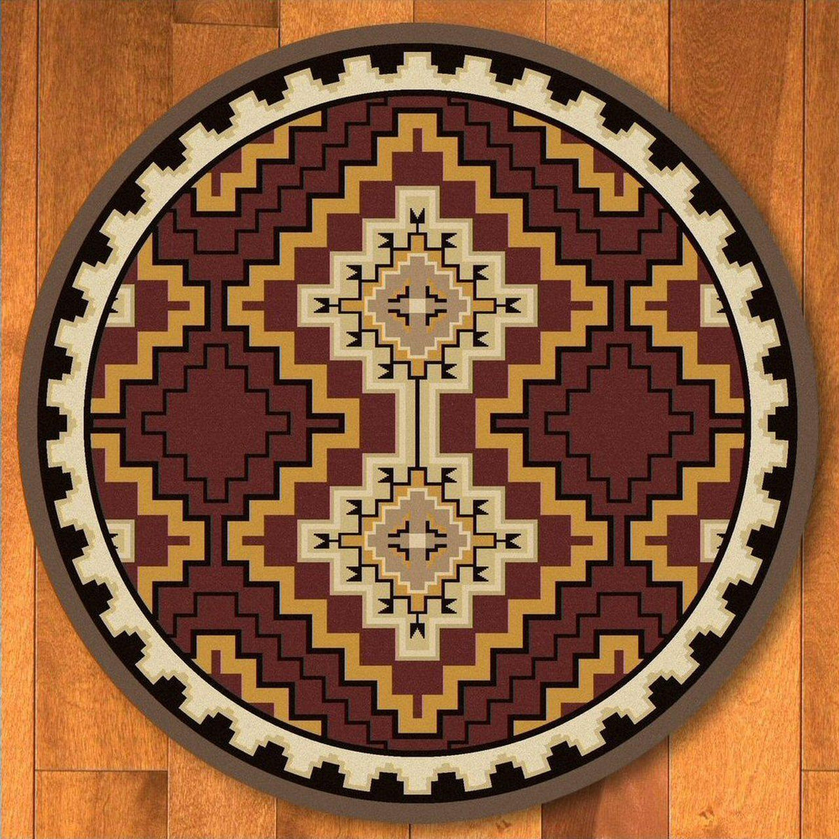 Council Of The Chiefs Rug – Red – pattern detail