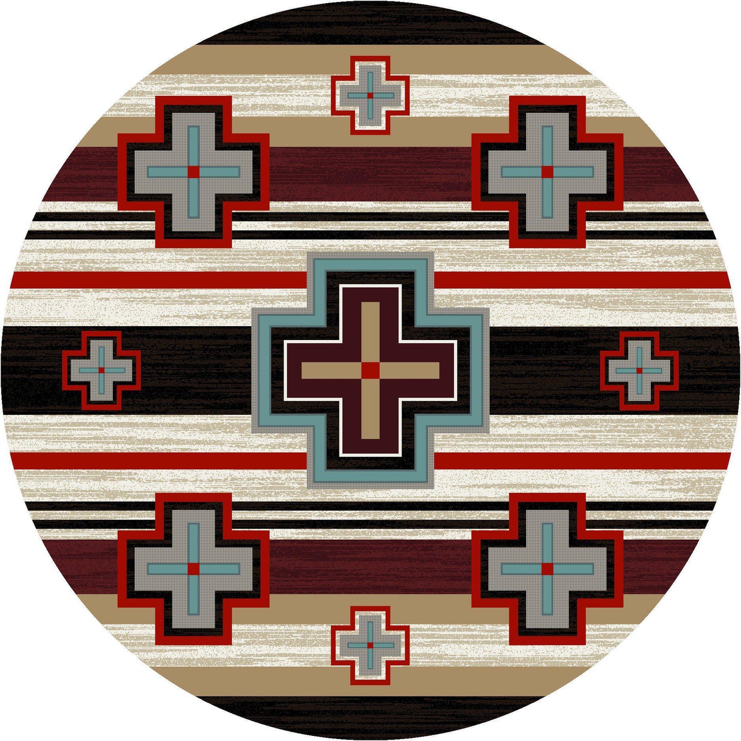 Crucifix Roads Rug – Fuego – pattern detail