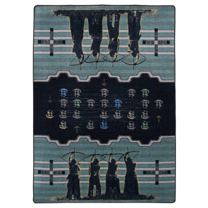 Defend Our Land Rug – Blue – lifestyle