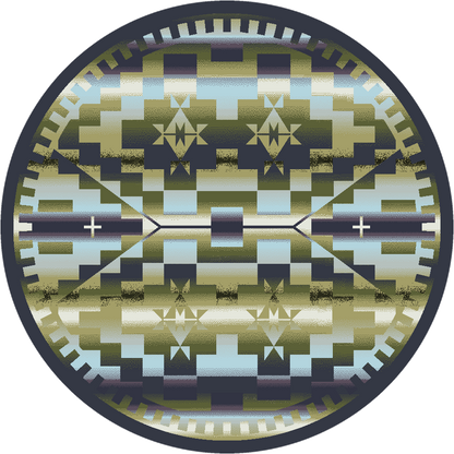 Desert Morning Rug – Blue Shades – lifestyle