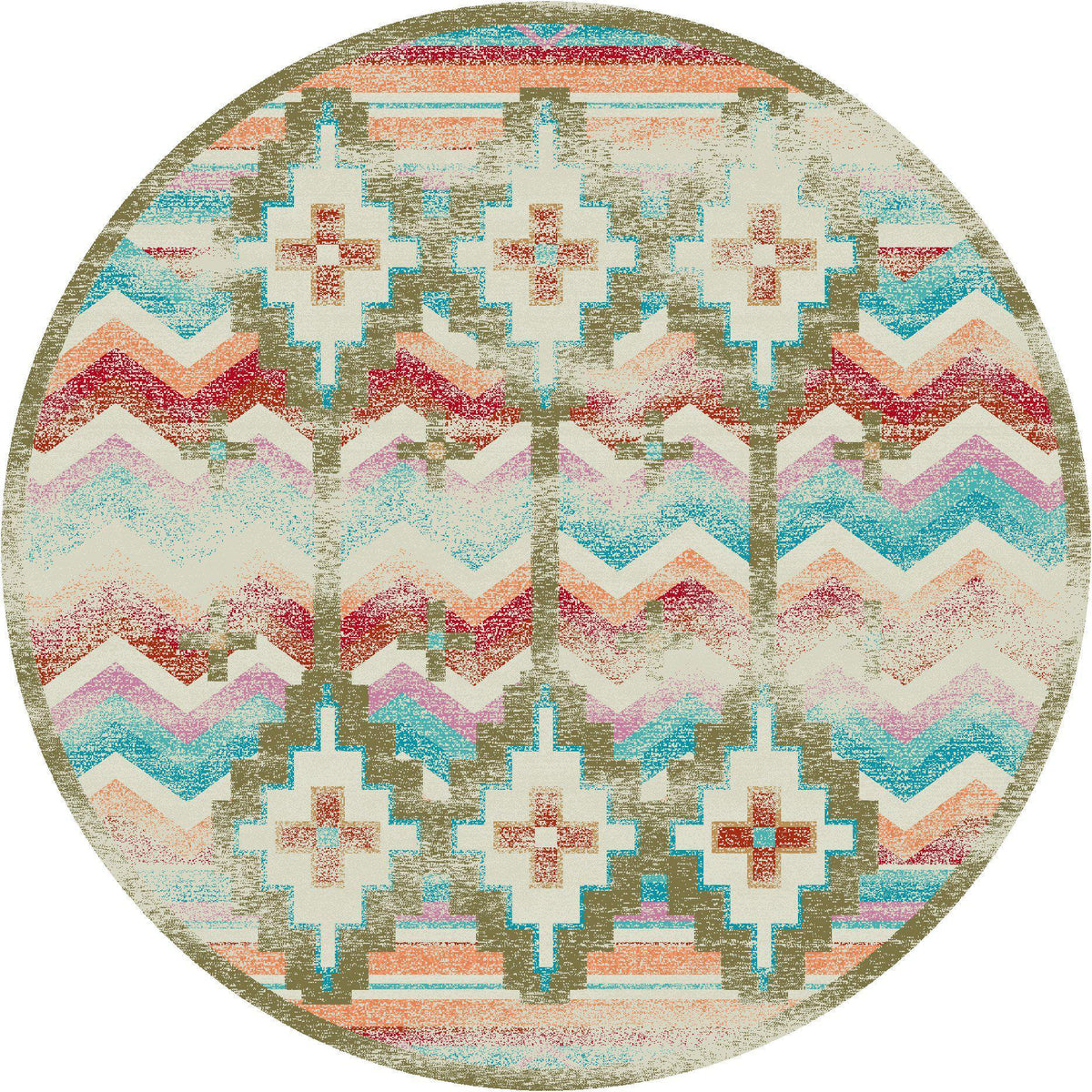 Desierto Rug – Distressed Bright – pattern detail