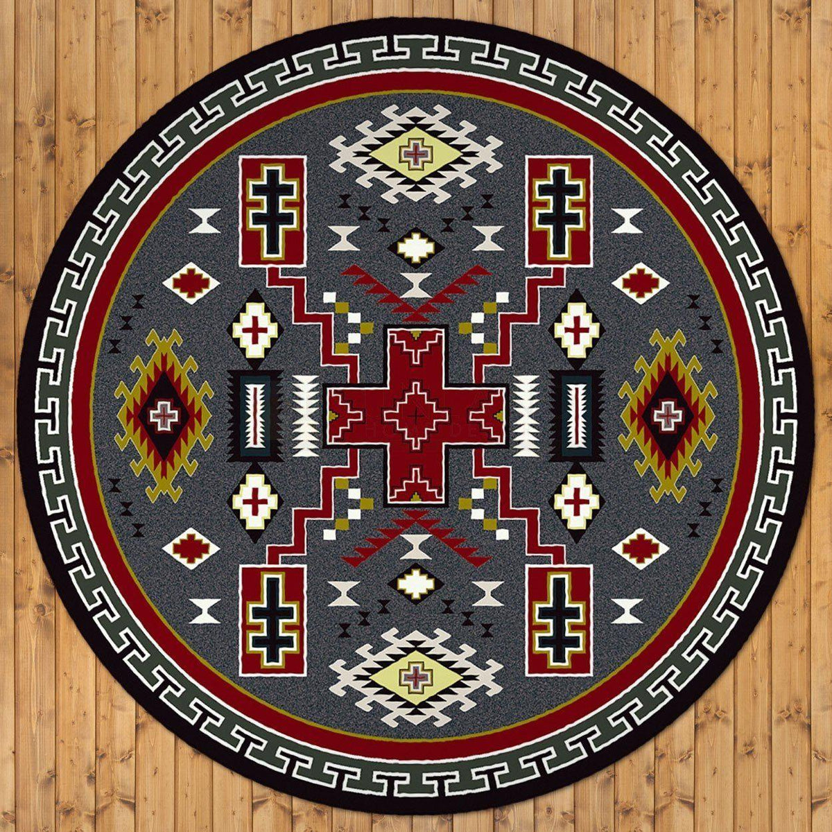 Double Crucifix Rug – Gray – pattern detail