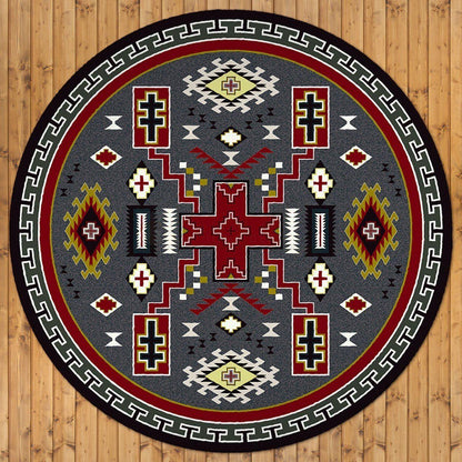 Double Crucifix Rug – Gray – pattern detail