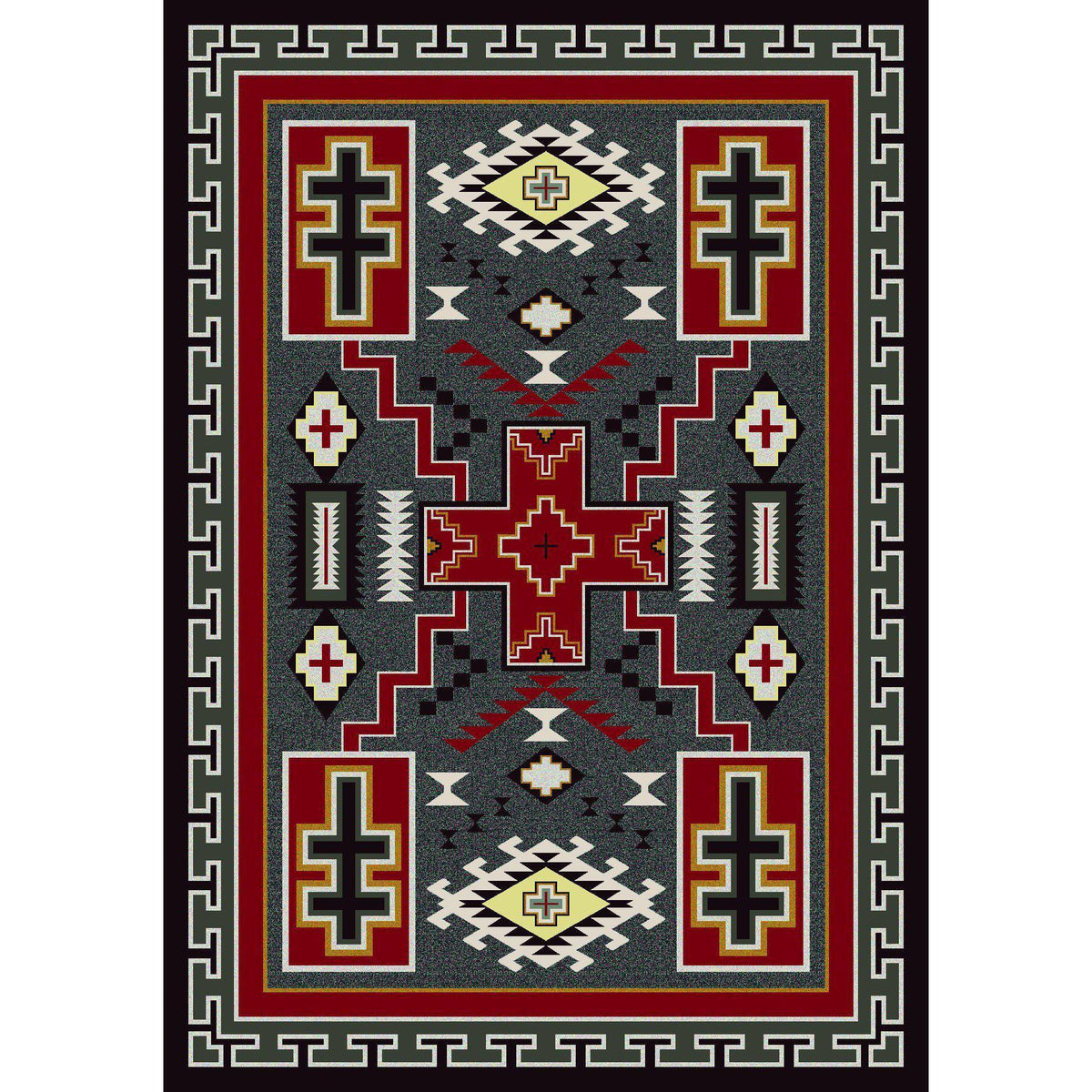 Double Crucifix Rug – Gray – lifestyle