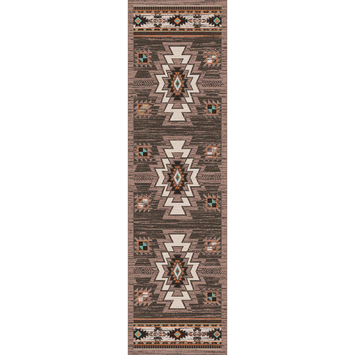 End Of The Barrel Rug – Worn Saddle – alternate view
