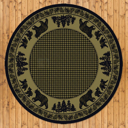 Familia Ursa Rug – Green – pattern detail