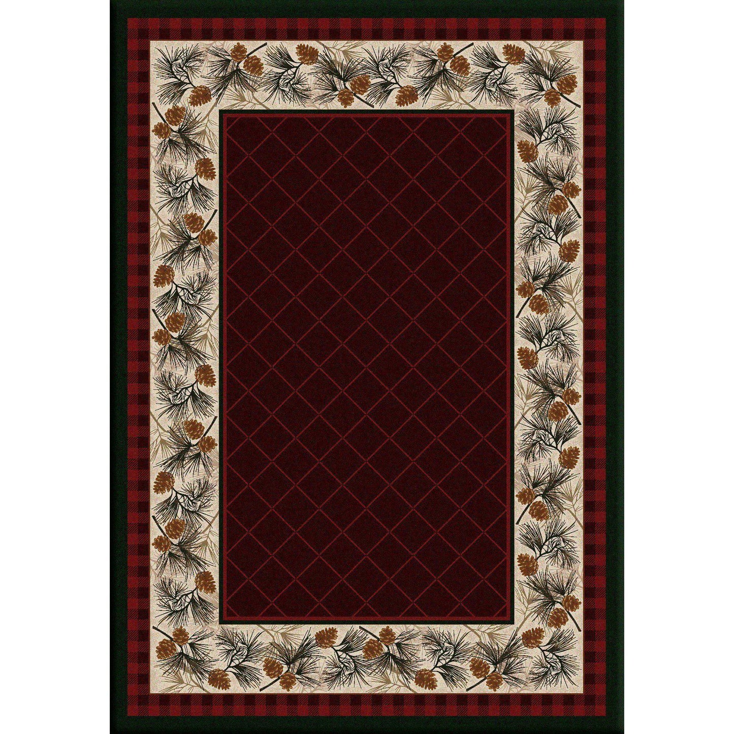 Forever Green - Garnet-CabinRugs Southwestern Rugs Wildlife Rugs Lodge Rugs Aztec RugsSouthwest Rugs