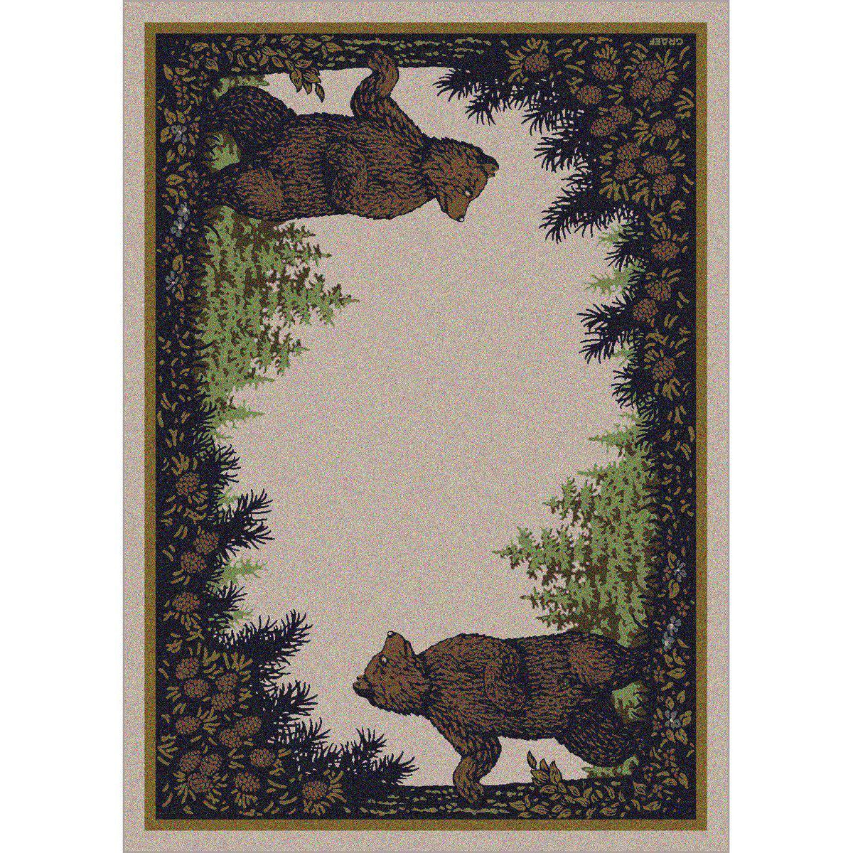 Fraternal Bears Rug – Green – lifestyle