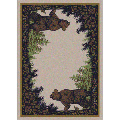 Fraternal Bears Rug – Green – lifestyle