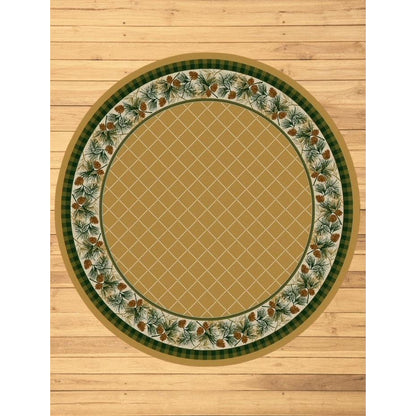Green Forest Rug – Light Sandstone – pattern detail