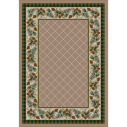 Green Forest Rug – Light Sandstone – lifestyle
