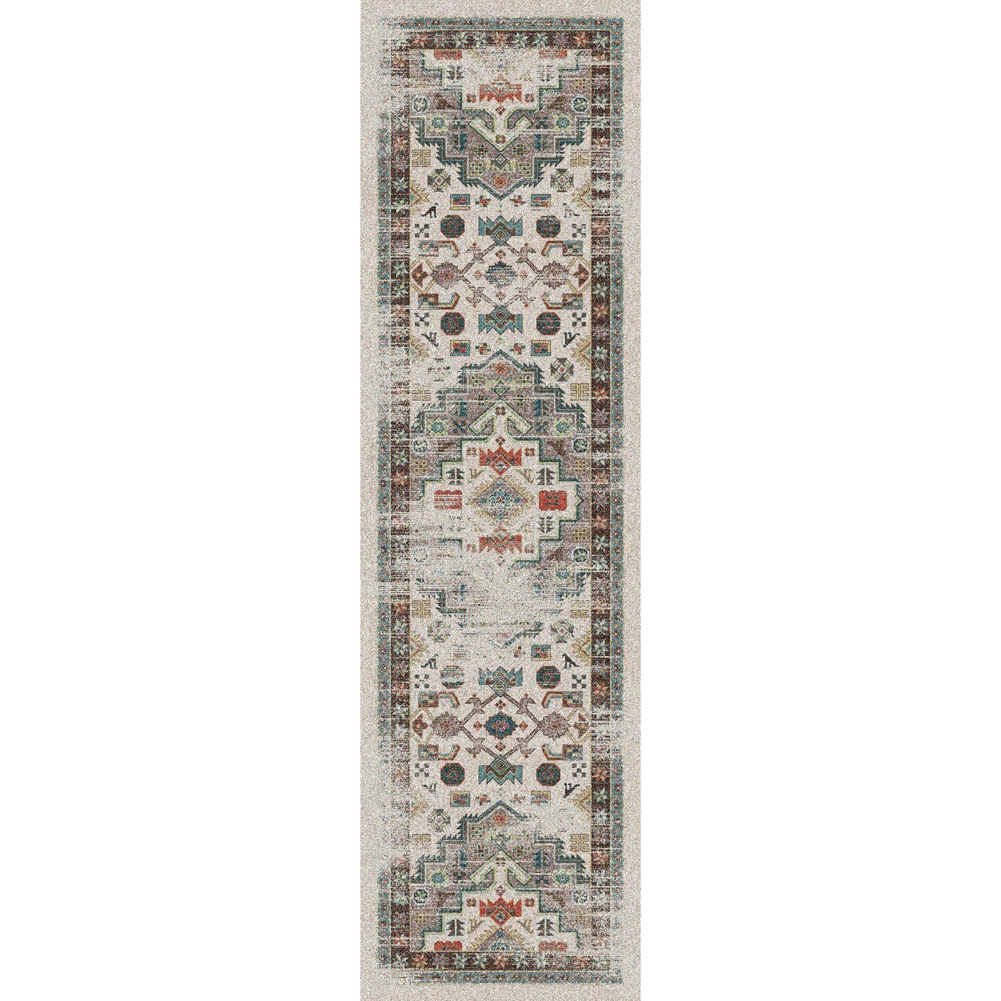 Hanging Gardens OKA Rug – Light Distressed – close up