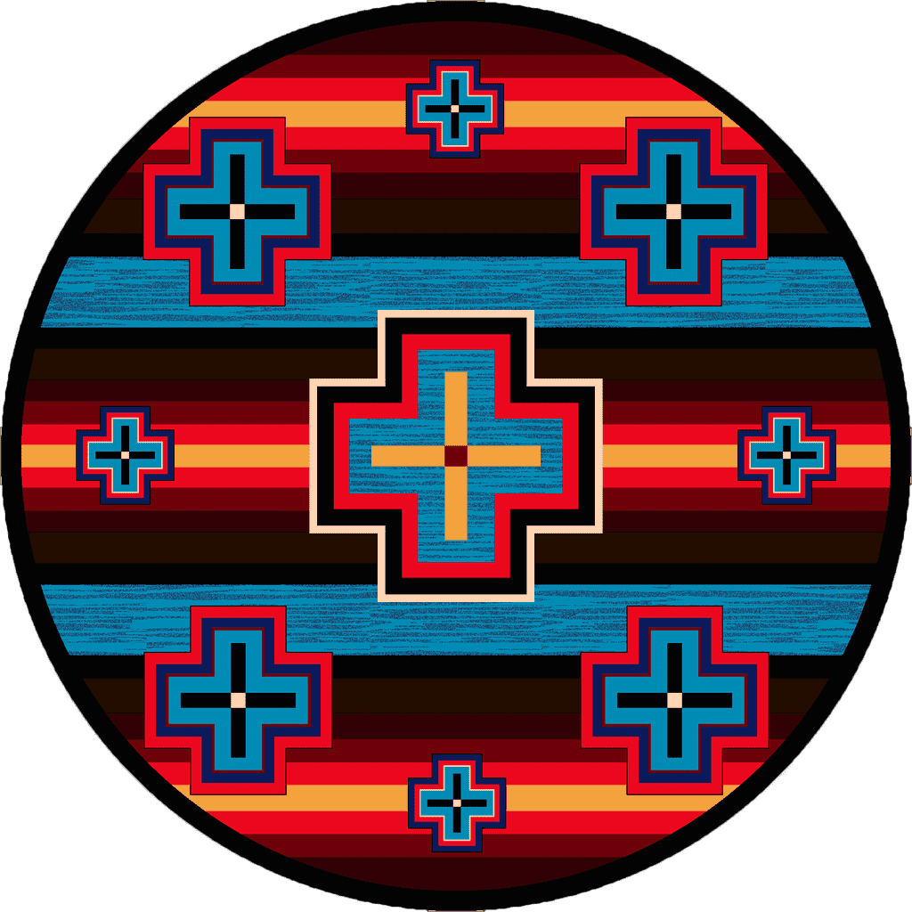 Hunter Rug – Bright – pattern detail