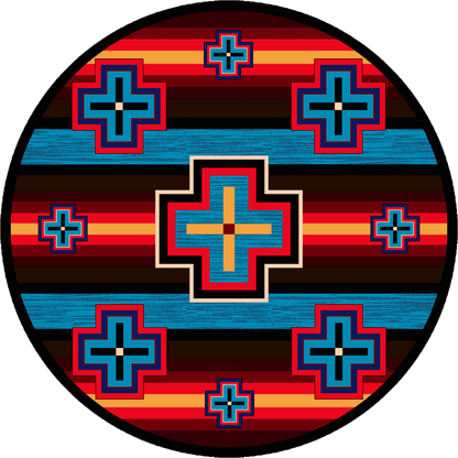 Hunter Rug – Bright – pattern detail