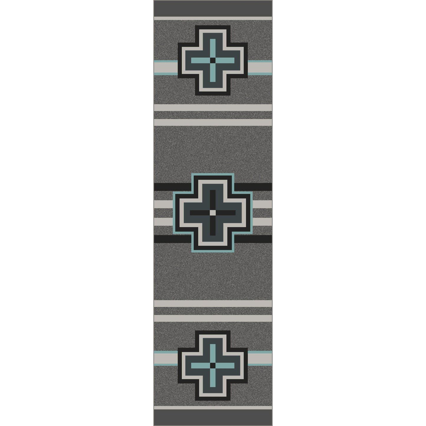 Hunter Rug – Flint Turquoise – alternate view