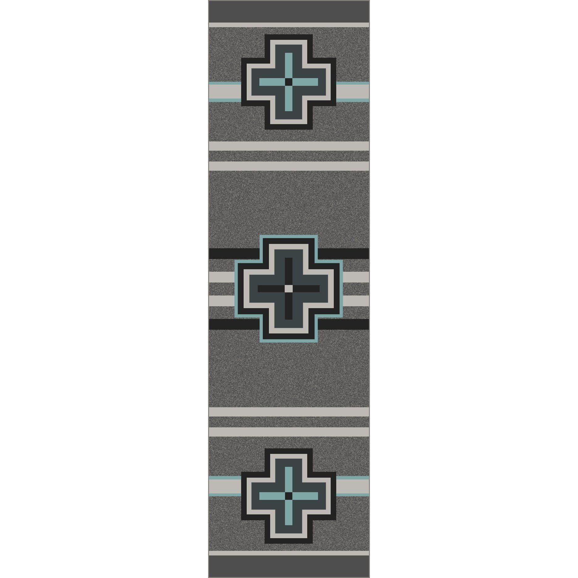 Hunter Rug – Flint Turquoise – alternate view