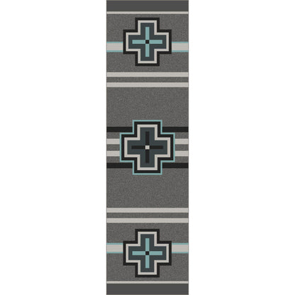 Hunter Rug – Flint Turquoise – alternate view