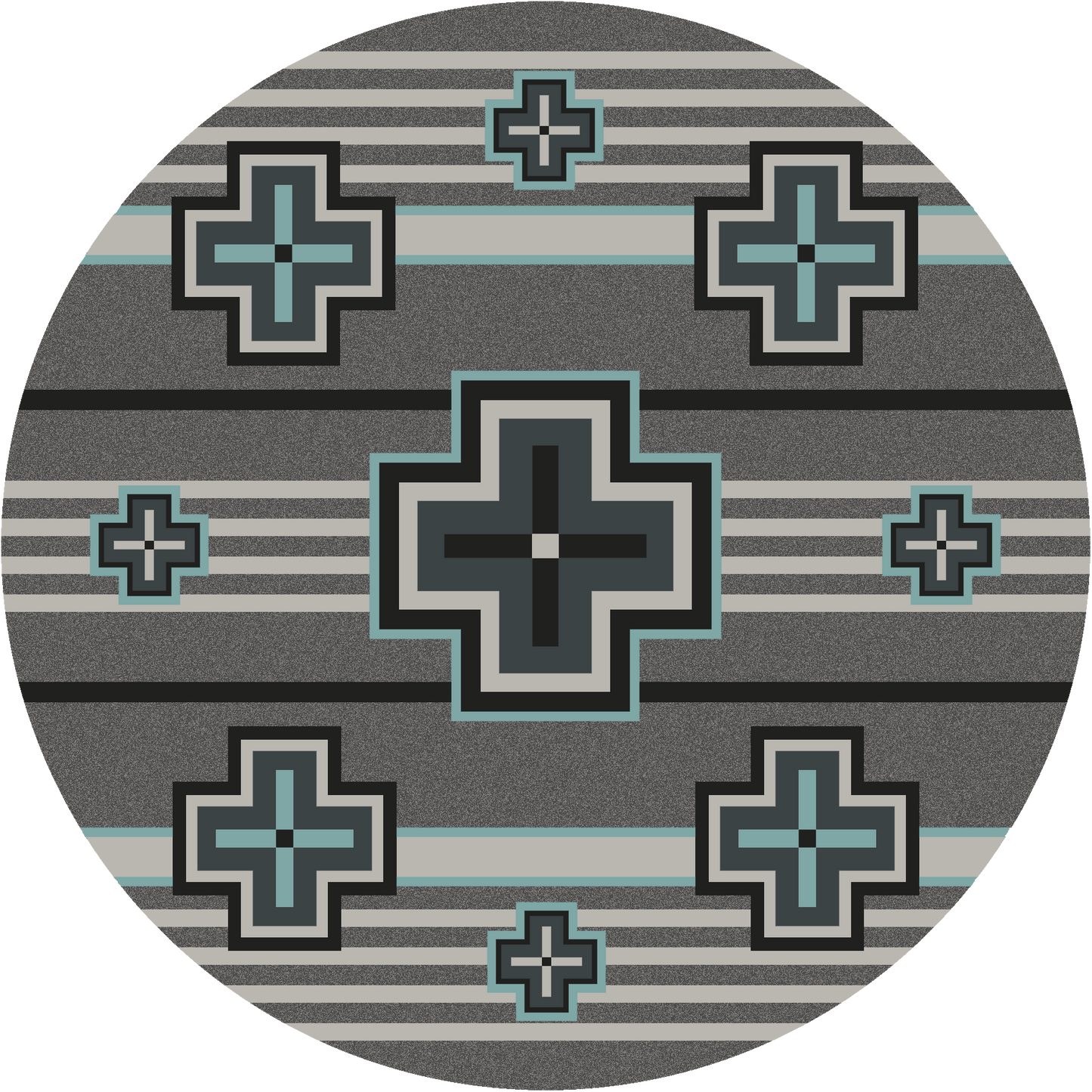 Hunter Rug – Flint Turquoise – pattern detail
