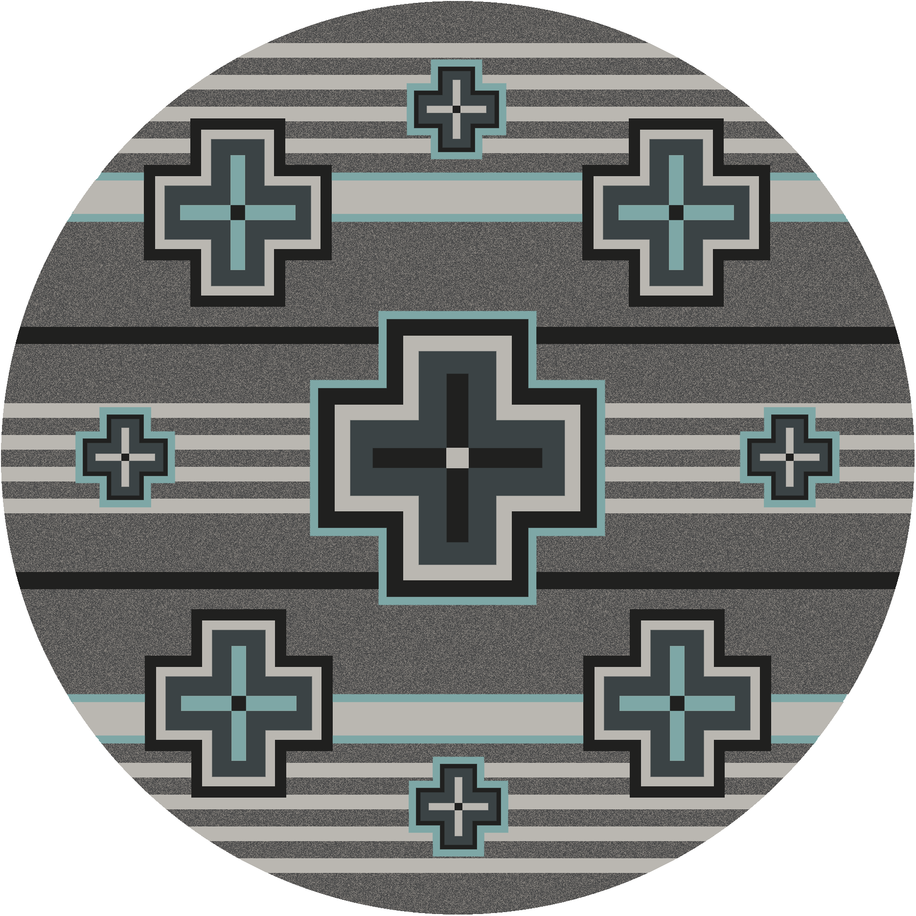 Hunter Rug – Flint Turquoise – pattern detail