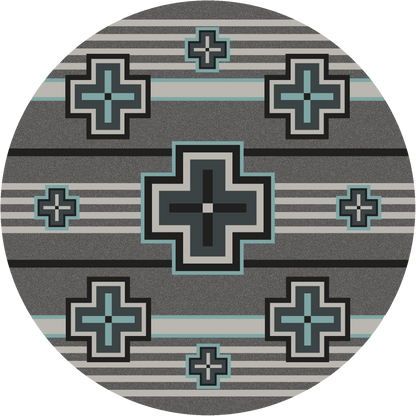 Hunter Rug – Flint Turquoise – pattern detail