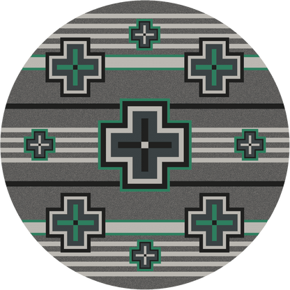 Hunter Rug – Jade – pattern detail