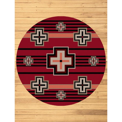 Hunter Rug – Red – pattern detail