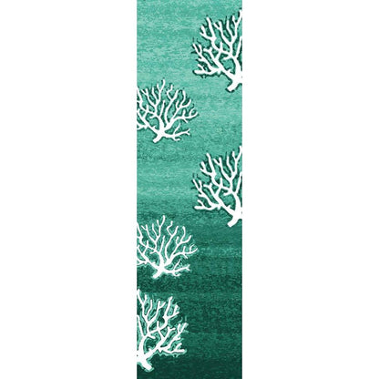 Lagoon Coral Rug – Aqua – alternate view