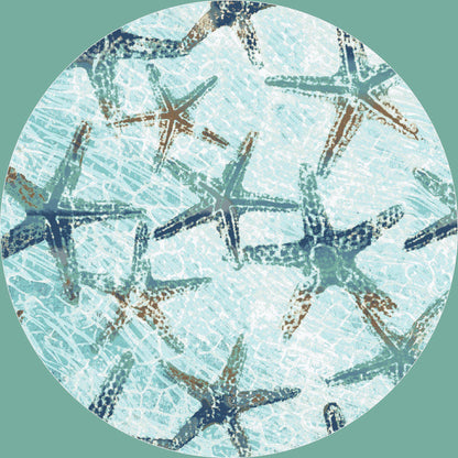 Lagoon Reef Rug – Aqua – pattern detail