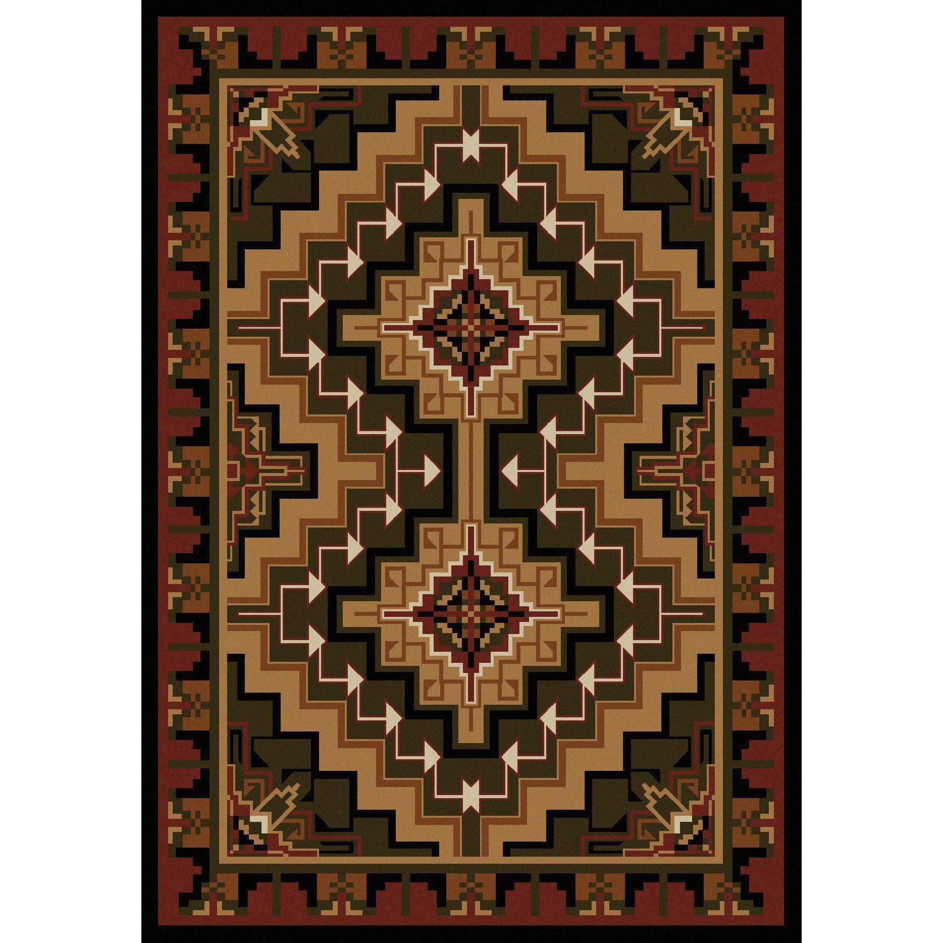 Land Of The Hills Rug – Red – lifestyle