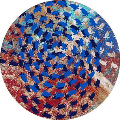 Life Begins Rug – Multi – pattern detail