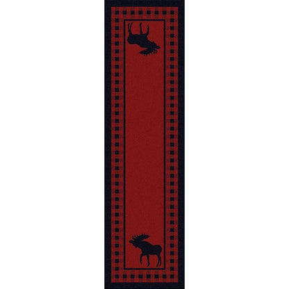 Moose Couple Refuge Rug – Red – lifestyle