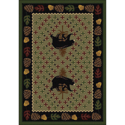 Picnic Bear Rug – Green – lifestyle