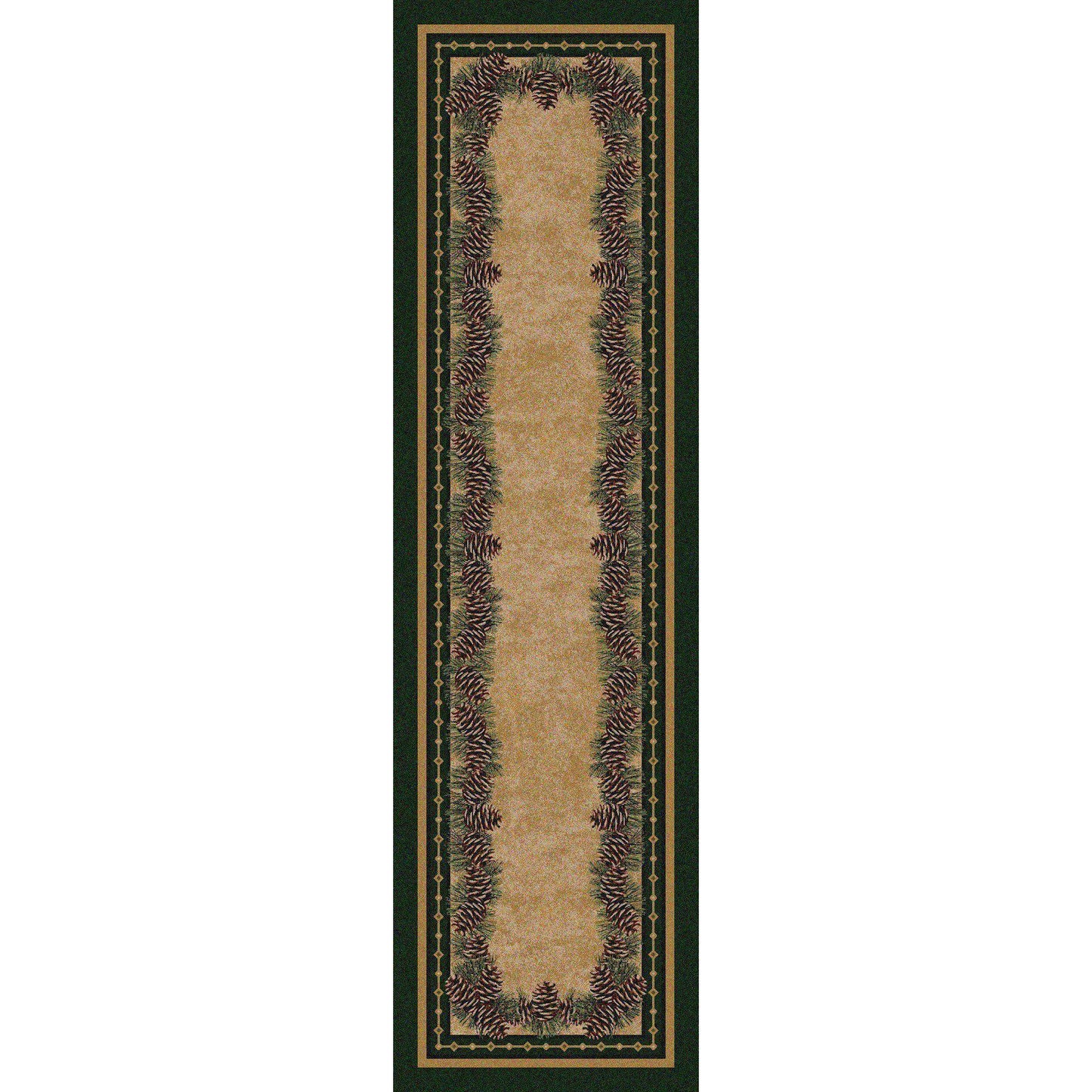 Pine Peak - Green-CabinRugs Southwestern Rugs Wildlife Rugs Lodge Rugs Aztec RugsSouthwest Rugs