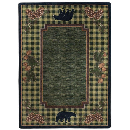 Pinecones & Bears Rug – pattern detail