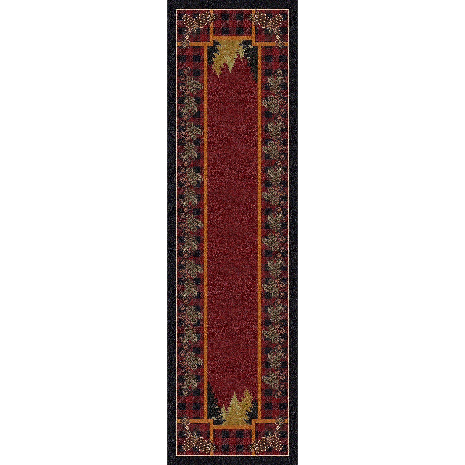 Plaid Outdoorsman-CabinRugs Southwestern Rugs Wildlife Rugs Lodge Rugs Aztec RugsSouthwest Rugs