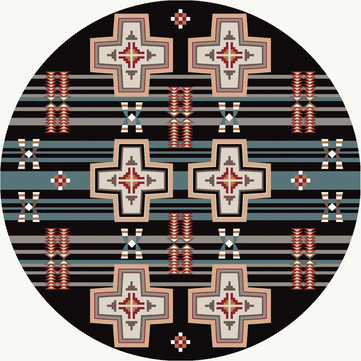 Rio Grande Rug – Black – pattern detail