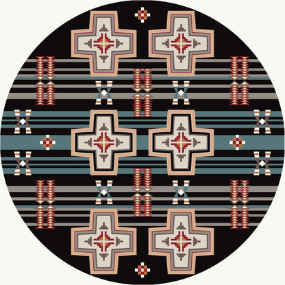 Rio Grande Rug – Black – pattern detail