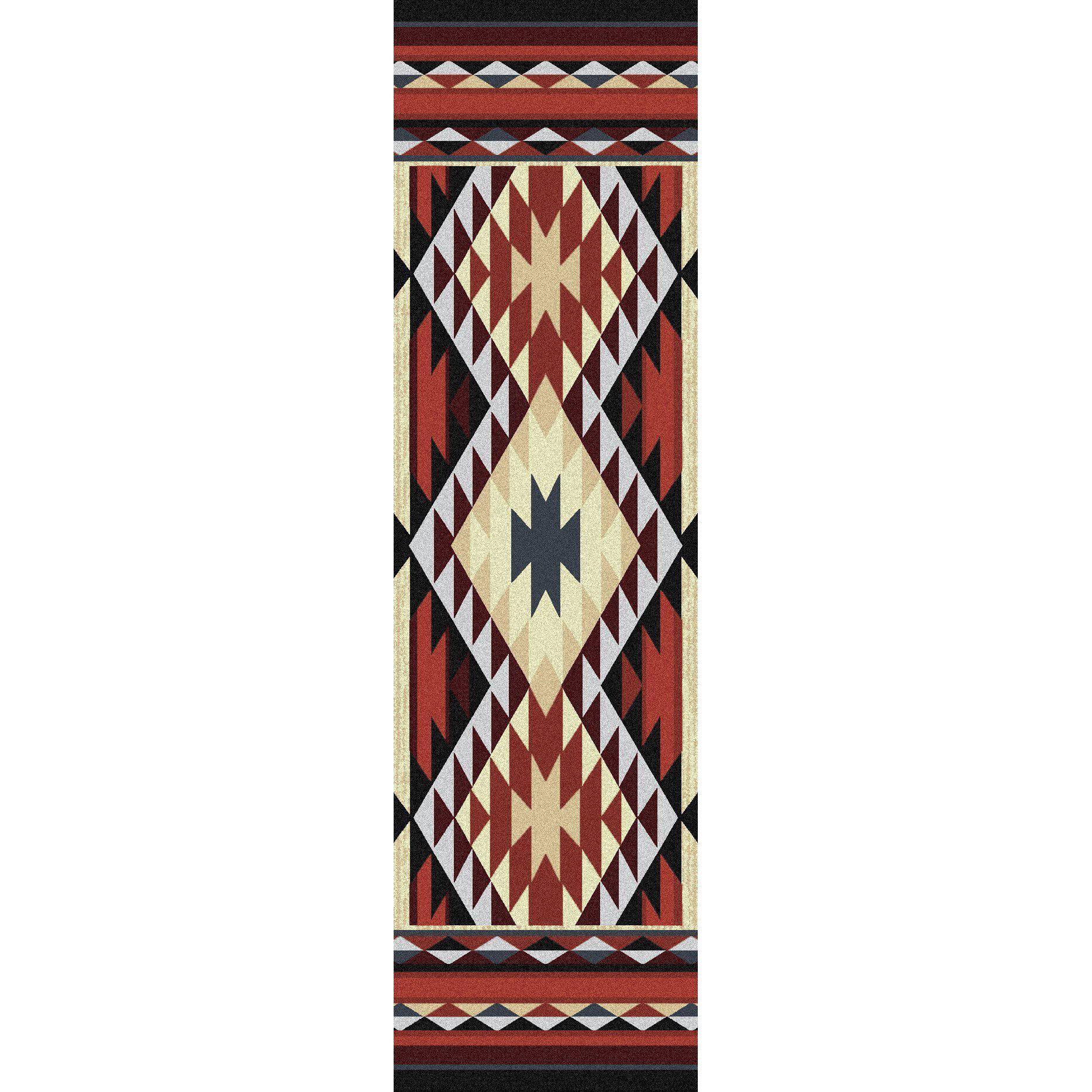 Rio Grande - Rust-CabinRugs Southwestern Rugs Wildlife Rugs Lodge Rugs Aztec RugsSouthwest Rugs