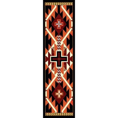Rustic Crucifix Rug – Black – alternate view