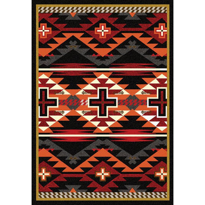 Rustic Crucifix Rug – Black – lifestyle