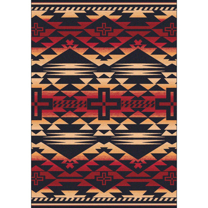 Rustic Crucifix Rug – Burnt Red – lifestyle