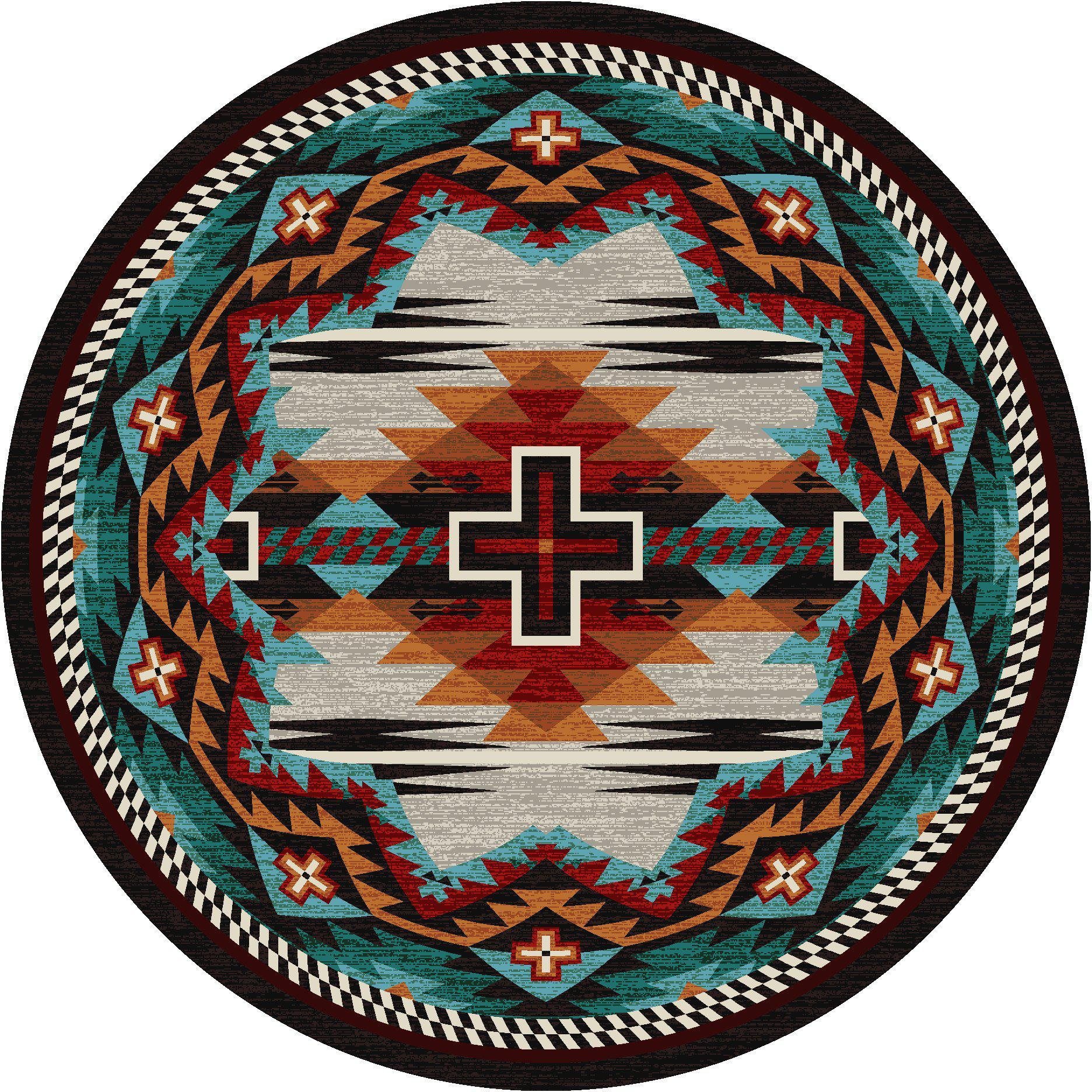 Rustic Crucifix - Electric-CabinRugs Southwestern Rugs Wildlife Rugs Lodge Rugs Aztec RugsSouthwest Rugs