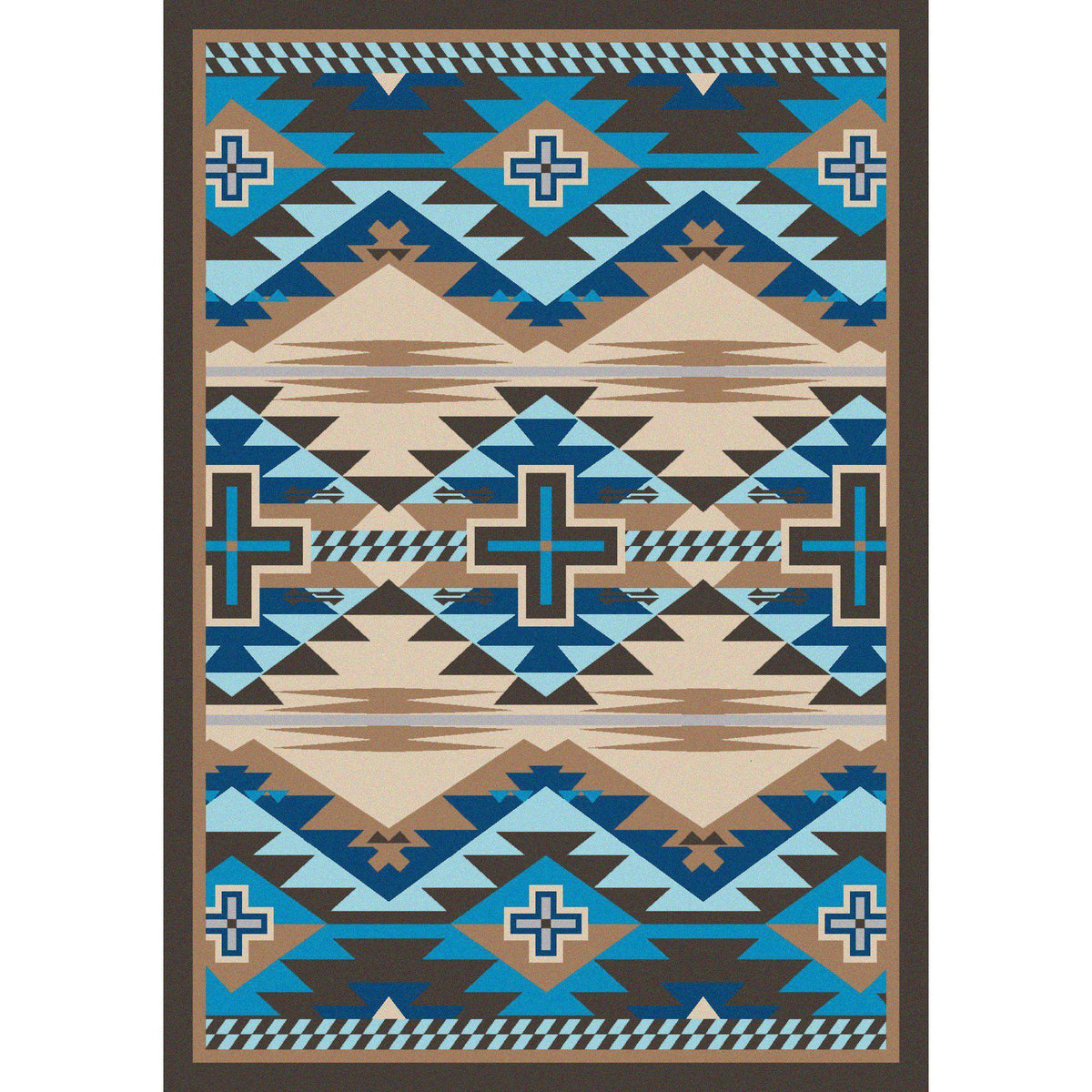 Rustic Crucifix Rug – Turquoise Indigo – lifestyle