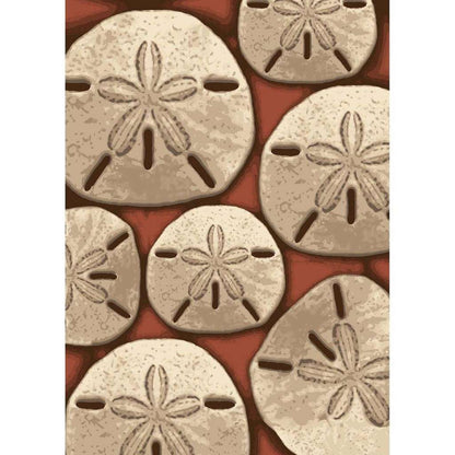 Sand Dollar Rug – Coral – close up