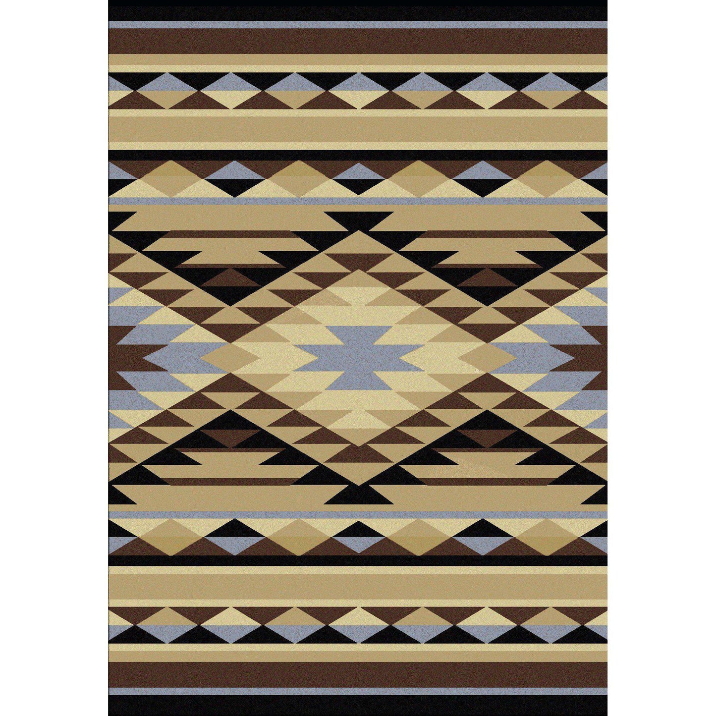 Sand Storm - Blue-CabinRugs Southwestern Rugs Wildlife Rugs Lodge Rugs Aztec RugsSouthwest Rugs